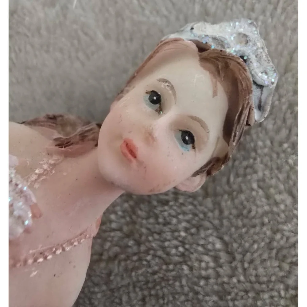 Vintage Quinceanera Cake Topper Figure White Dress Resin 5.5
